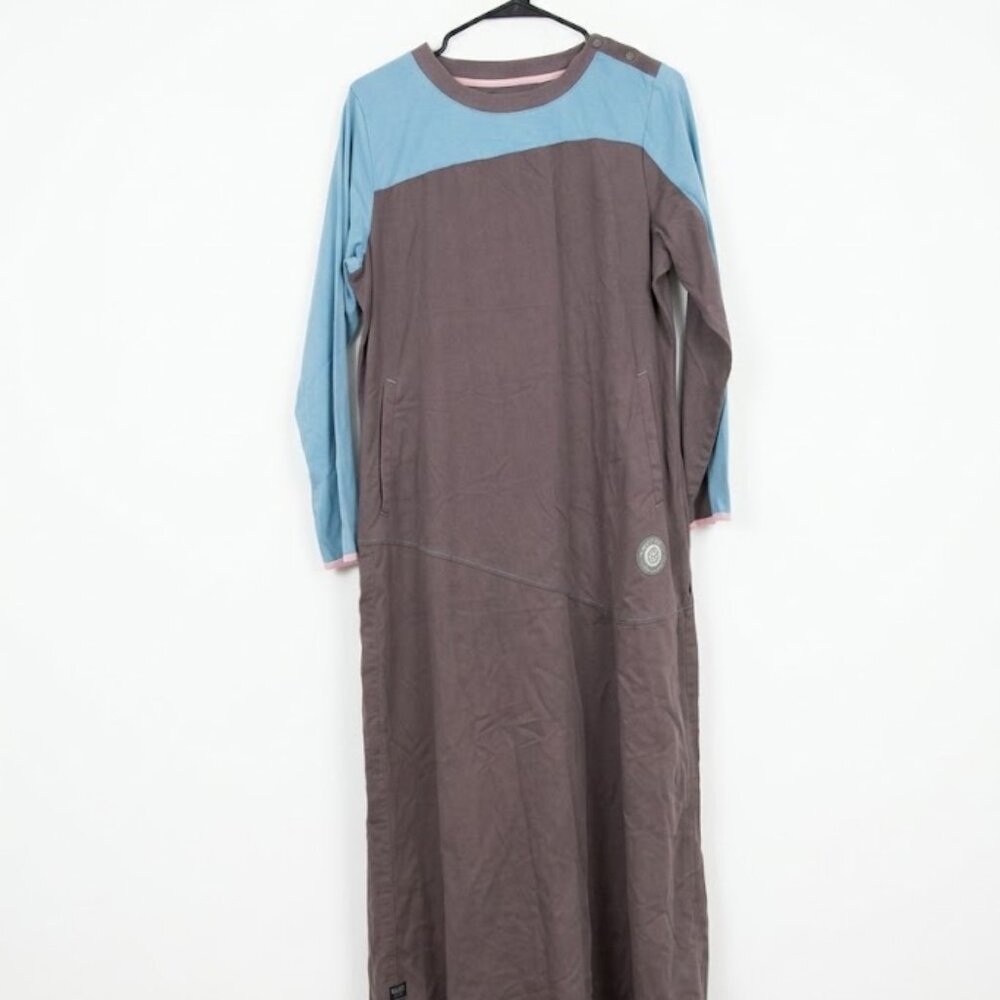 Silk Route Urban"Bakka" Modest Cotton Colorblock  Maxi Dress - medium